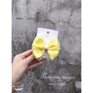 kẹp tóc nơ vàng size 9,5cm * 9,5cm cho bé gái ( ảnh thật )