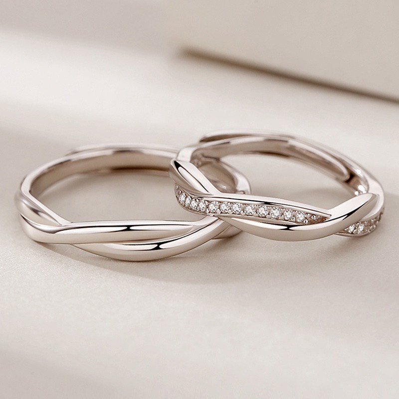 Nhẫn Đôi Bạc Dreamsilver Be Together Chỉnh Được Size ND019