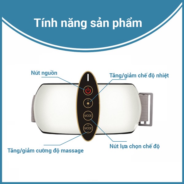 Máy massage rung đánh tan mỡ bụng BM-B45 sử dụng Pin + Điện, Đai massage rung giảm mỡ bụng, Đai rung nhiệt tan mỡ bụng