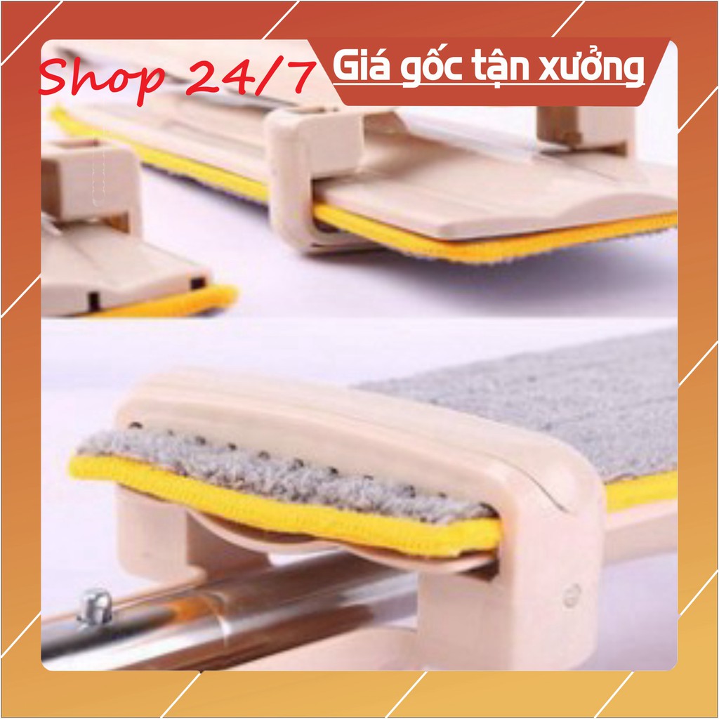 Chổi Lau Nhà, Cây Lau Nhà Thông Minh Tự Vắt Cực Kho Spin Mop Xoay 360 Độ, Tặng Kèm 2 Bông Lau Nhà - Shop 24/7