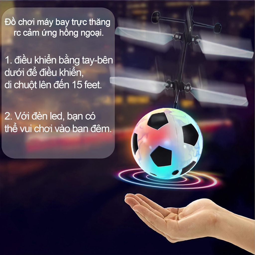 Máy bay trực thanh quả cầu pha lê có thể phát sáng bé siêu thích thú