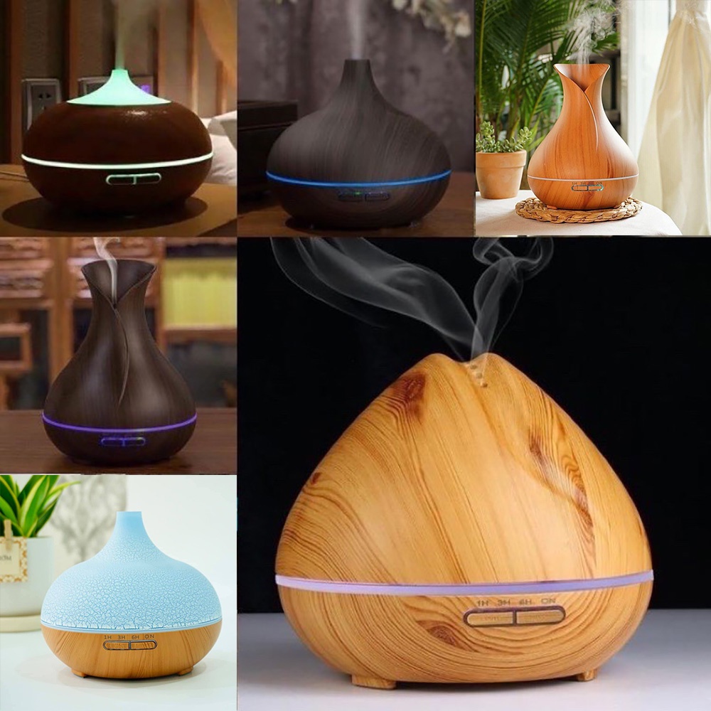 Máy Xông Tinh Dầu Phun Sương Khuếch Tán Siêu Âm Loại Lớn Kèm Remote Điều Khiển Và 2 Chai Tinh Dầu Xông Phòng