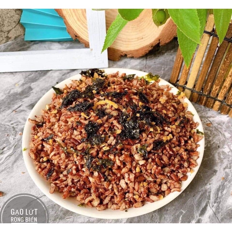 Gạo lứt sấy rong biển thơm ngon ăn liền vị mặn cho người ăn kiêng ăn chay và bệnh tiểu đường