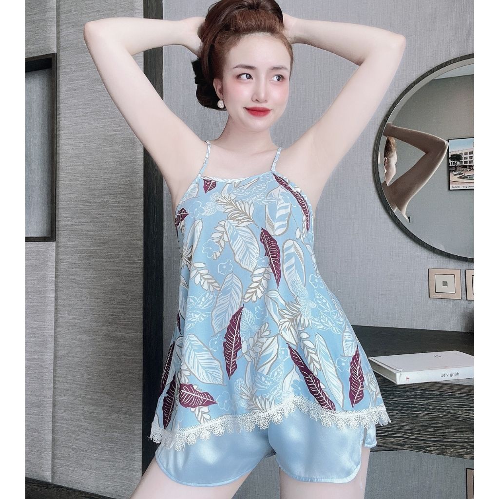 Đồ Ngủ Nữ BIGSIZE Đồ Ngủ Sexy lụa Satin cao cấp mềm mại xinh xắn &lt; 70KG