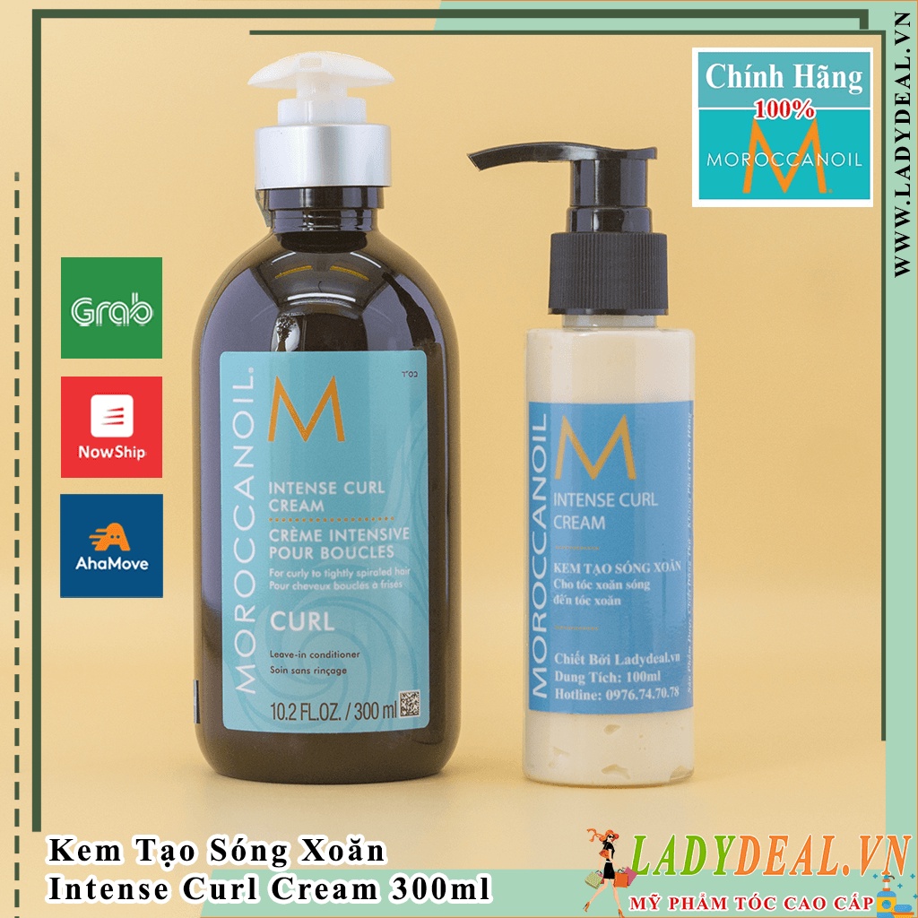 Kem Tạo Sóng Xoăn Moroccanoil Intense Curl Cream Đủ Size | 50ml - 100ml - 300ml