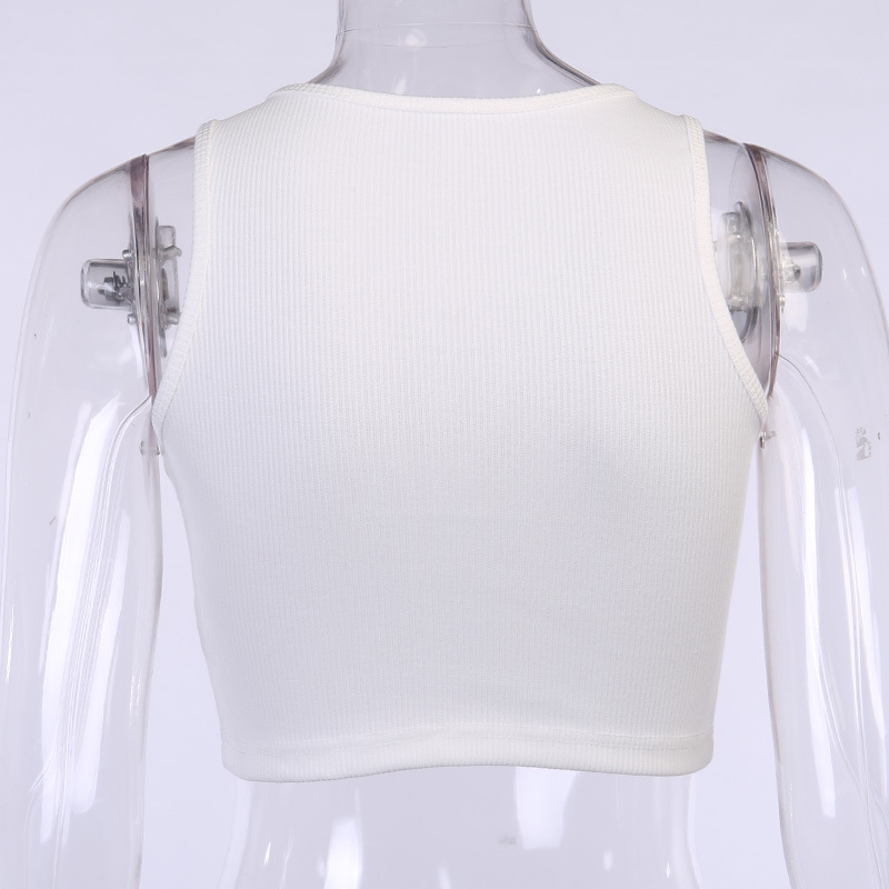 Áo Croptop Không Tay Họa Tiết Chữ Cái Thời Trang Nữ Dễ Thương | BigBuy360 - bigbuy360.vn