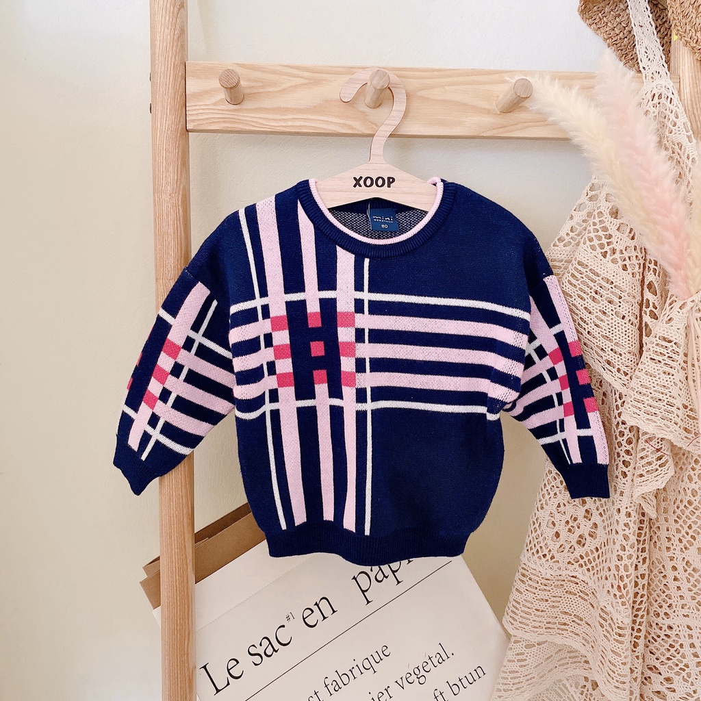 [Bảng 6] Áo Len Cánh Dơi Hàng Quảng Châu Nhiều Họa Tiết Cho Bé Gái ( Sz  9-19kg) (SP001674 )