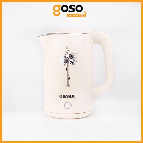 [GOSO] Ấm Siêu Tốc OSAKA 2,5L, Ấm Đun Nước 2 Lớp Cách Điện Cách Nhiệt An Toàn