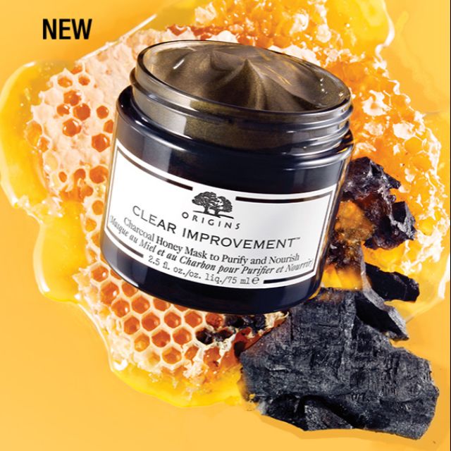 Mặt nạ thanh lọc và nuôi dưỡng từ than tre và mật ong Origins Clear Improvement Charcoal Honey Mask 15ml