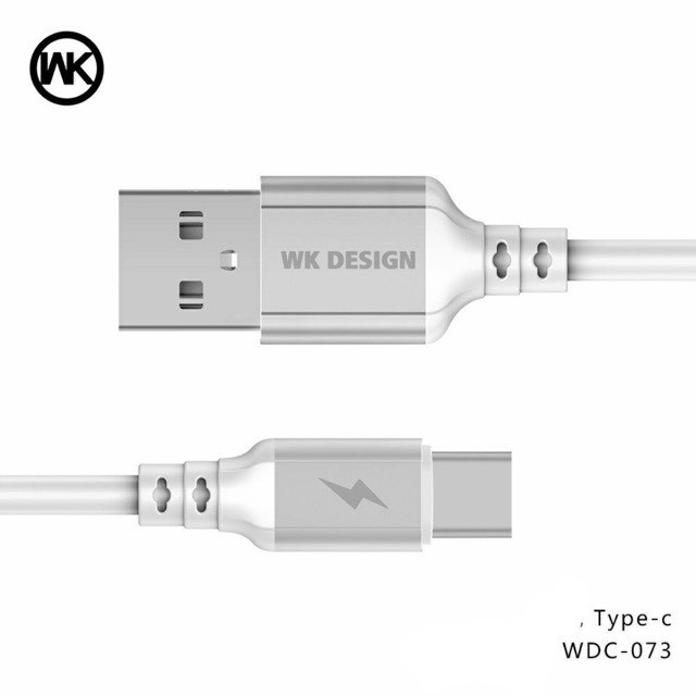 Cáp sạc tự ngắt WK-WDC 073i, có sạc nhanh, đèn báo khi sạc, hàng chính hãng Wk