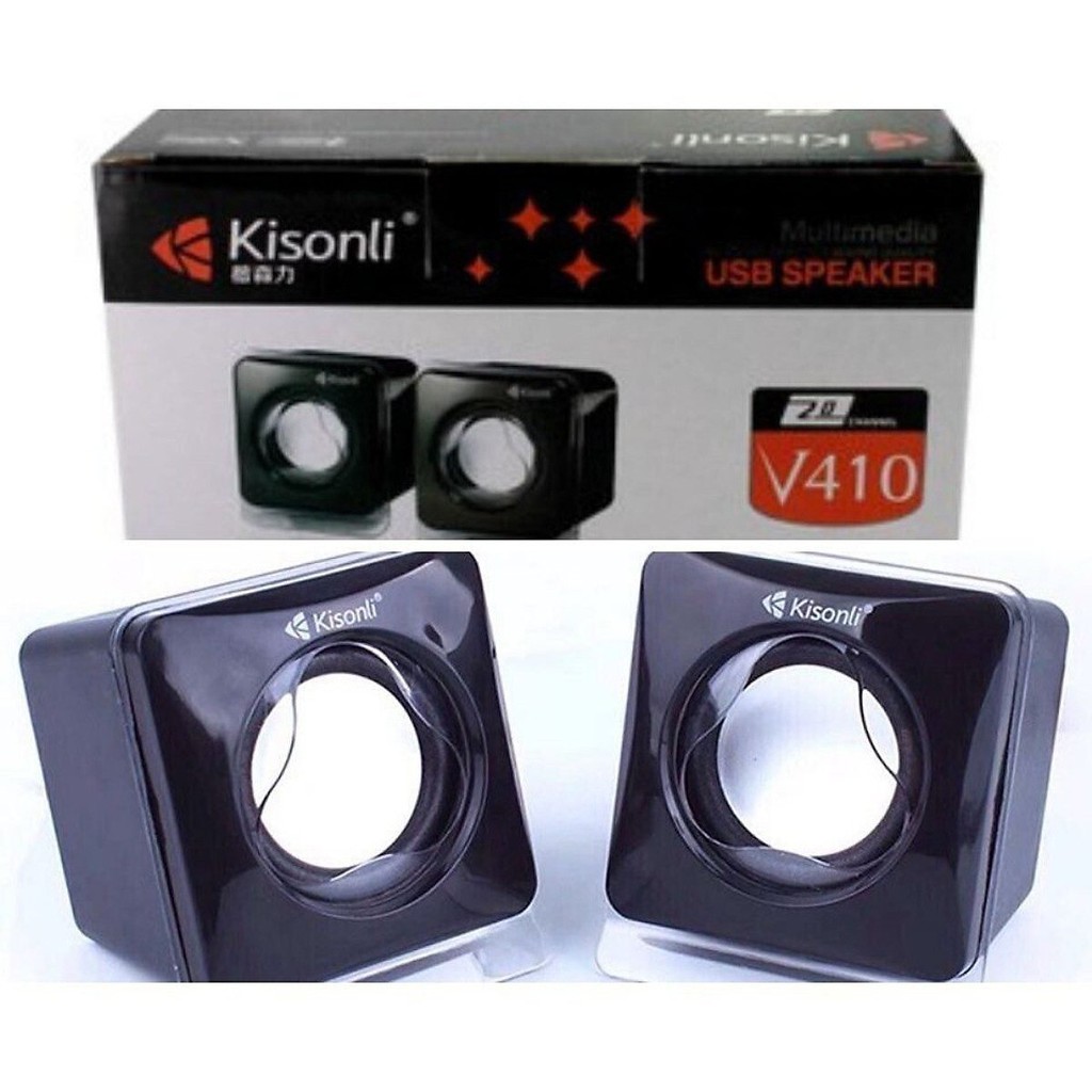 Loa vi tính  2.0 Kisonli V410 Chính hãng âm thanh cực hay bảo hành 12 tháng 1 đổi 1