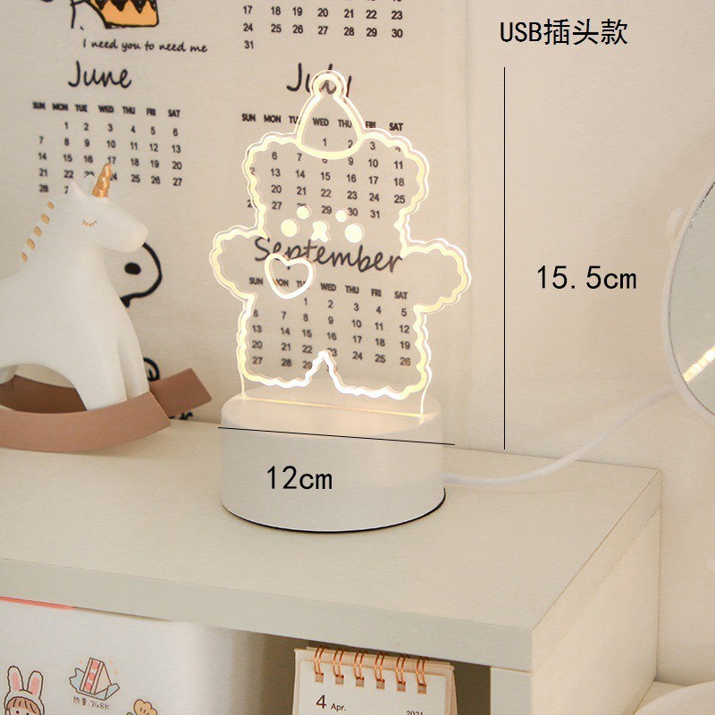 Đèn Led, Đèn Ngủ Để Bàn 3D trang trí phòng ngủ dễ thương