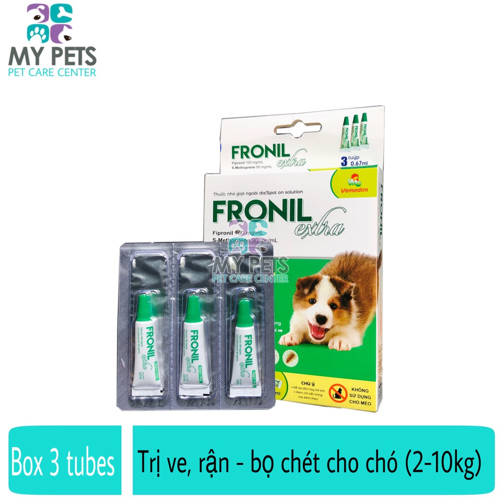 Fronil Extra VMD nhỏ gáy hết ve rận, bọ chét cho chó