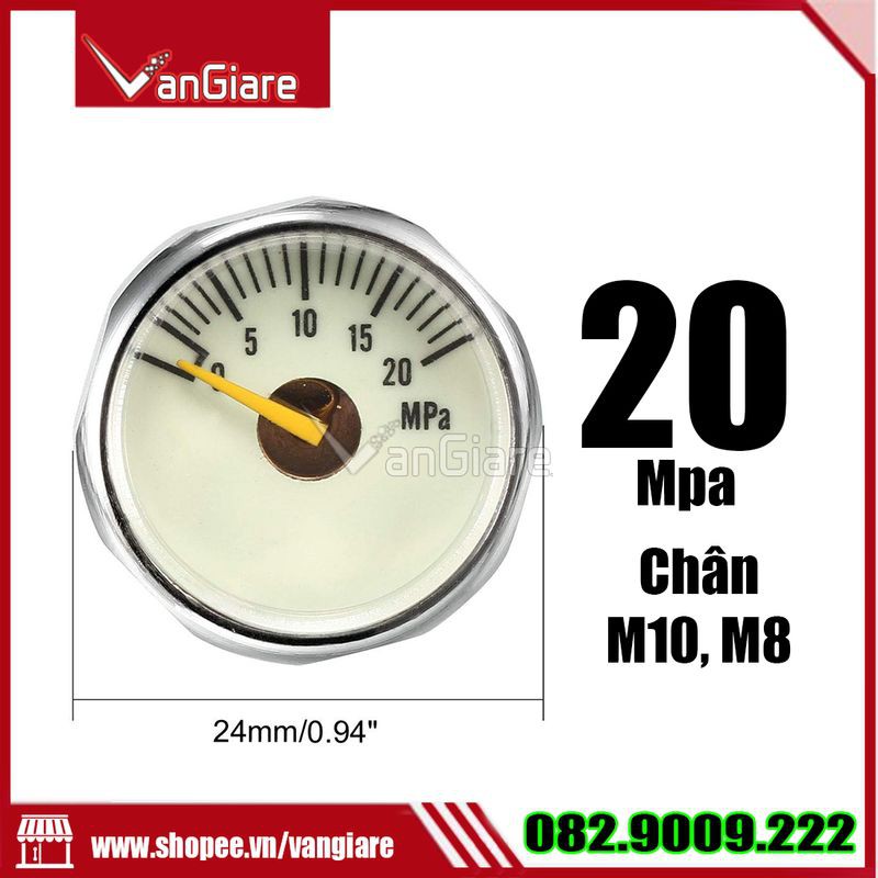 Đồng hồ đo áp suất 20Mpa