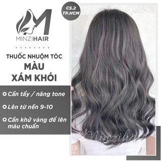  Thuốc Nhuộm Tóc Màu Xám Khói | Cần Tẩy Tóc Nâng Tone Mạnh - Minzihair