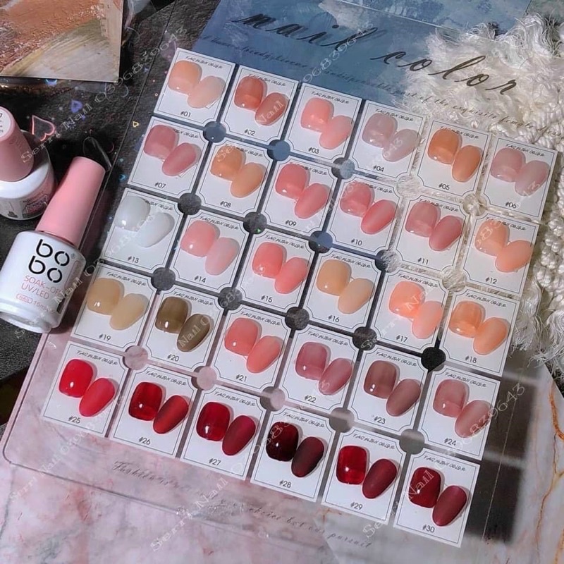 sơn thạch bobo set 30 chai có lẻ