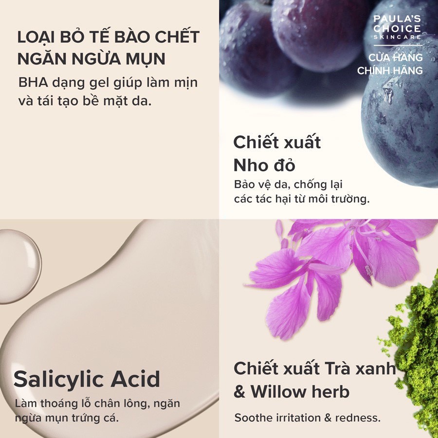 Gel loại bỏ tế bào chết Paula's Choice Skin Perfecting 2% BHA Gel Exfoliant 100ml - NHẬP KHẨU | BigBuy360 - bigbuy360.vn
