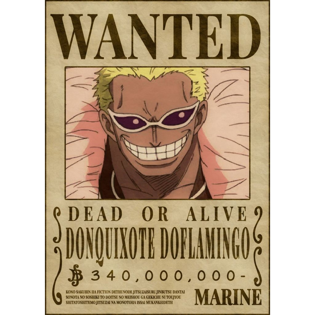 Tấm truy nã các nhân vật khác trong onepiece wanted poster