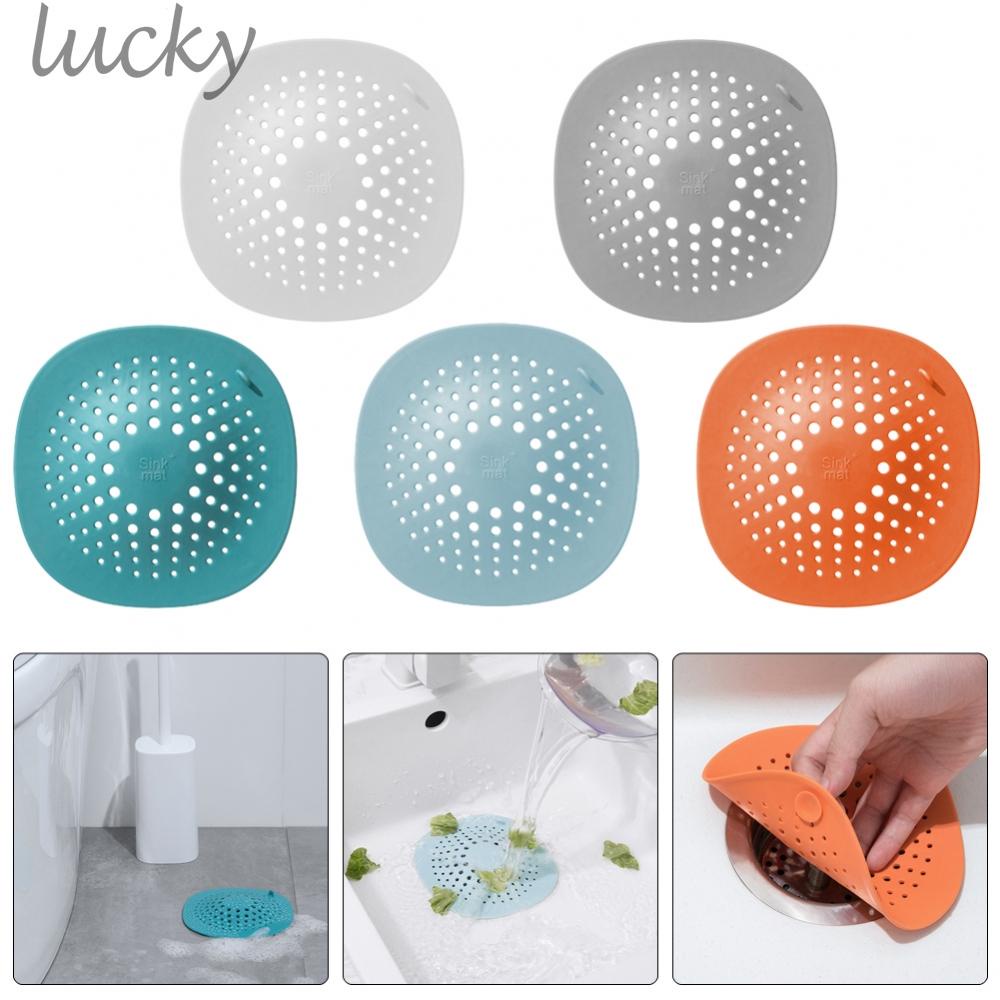 Shower Drain Hair Catcher Bathroom Stopper Cover Silicone Sink Drains Protector White Gray Green Blue Orange