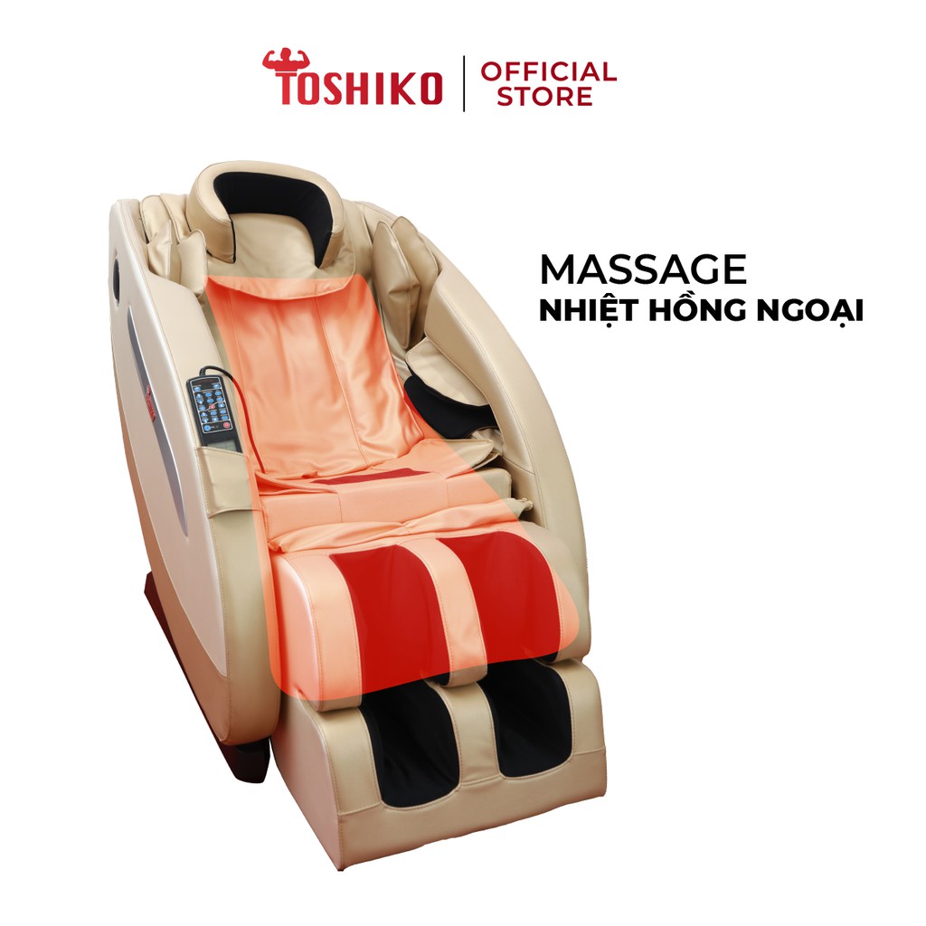 Ghế massage trị liệu toàn thân TOSHIKO T8 Bảo Hành 6 năm công nghệ con lăn 4D và nhiệt hồng ngoại cao cấp