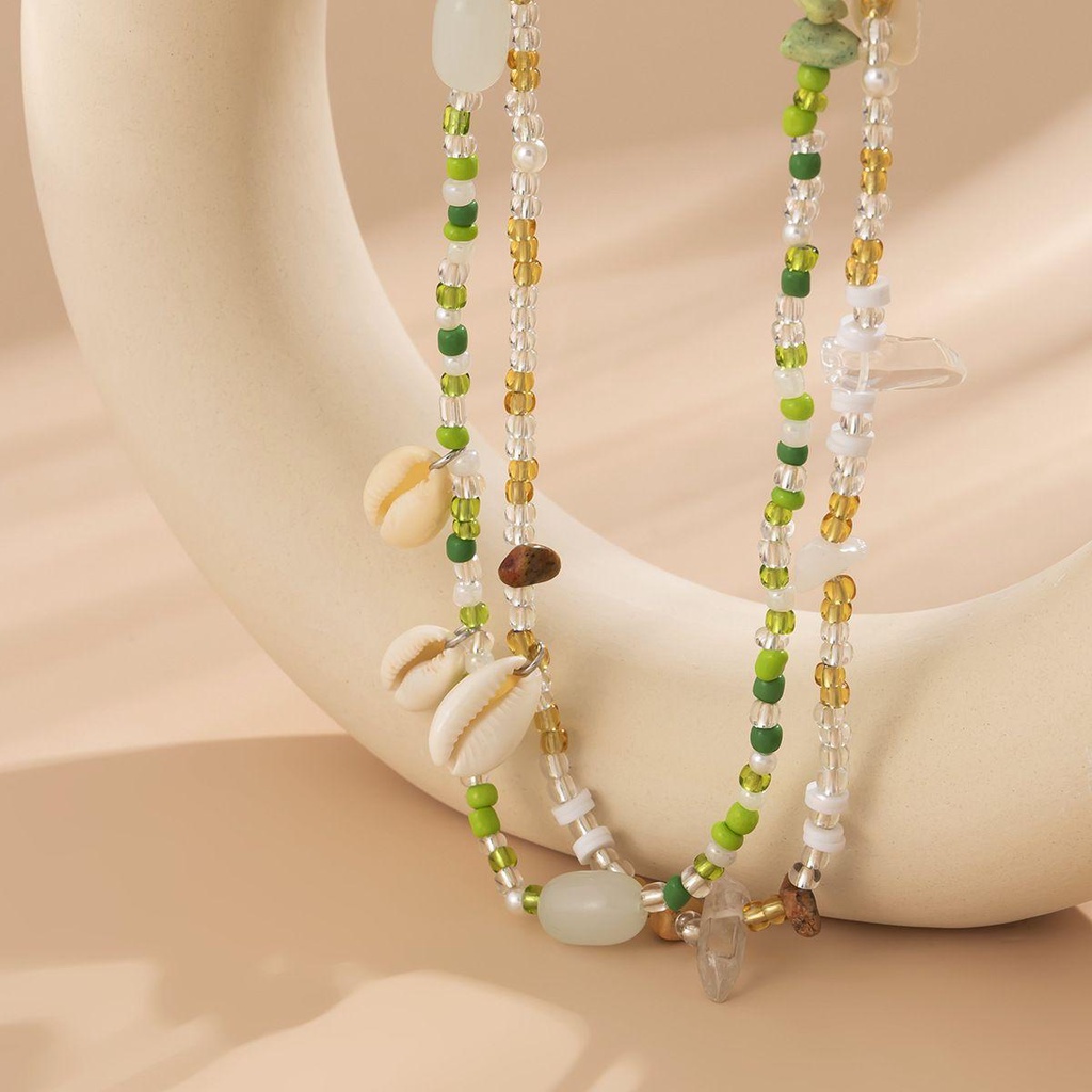 IVORY Dây Thắt Lưng Hai Lớp Vỏ Sò Phong Cách Bohemia Hàn Quốc Thanh Lịch Gợi Cảm Cho Nữ