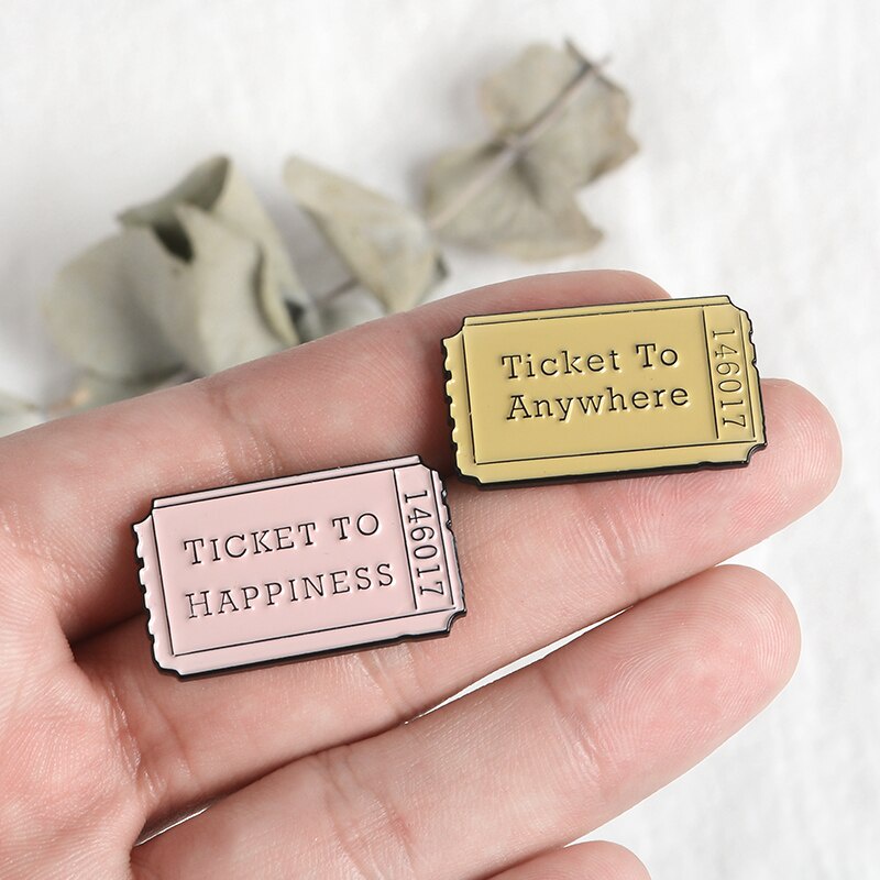 Ghim cài áo kiểu vé máy bay phong cách cổ điển dễ thương