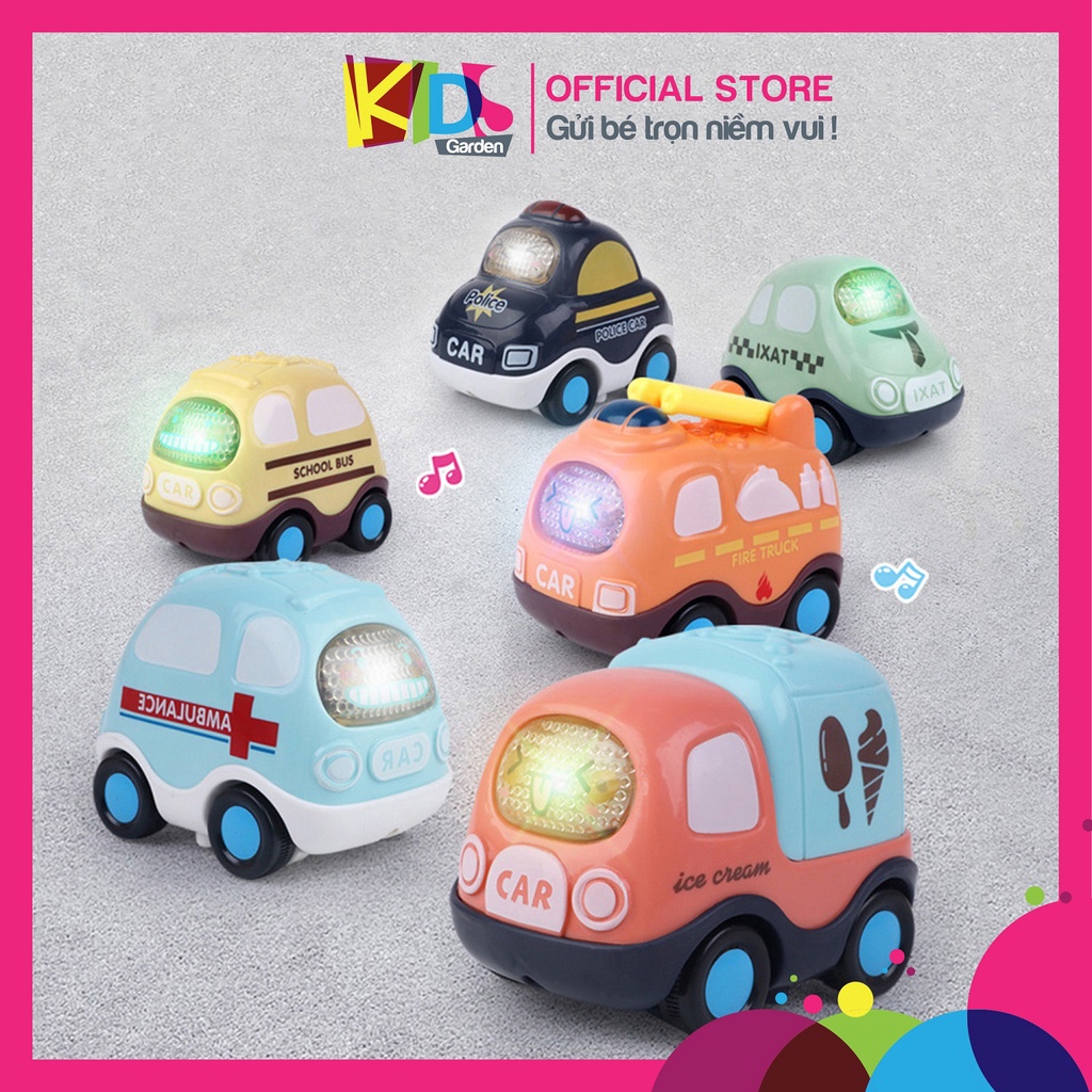 Xe đồ chơi cho bé có nhạc và đèn phong cách hàn quốc XDC11 KIDS GARDEN