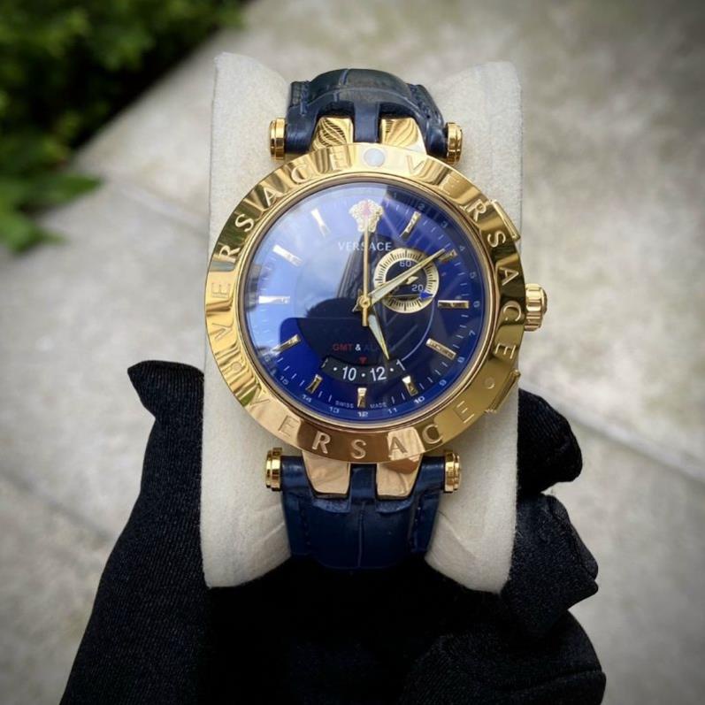 Đồng hồ nam nữ Versace dây thép không gỉ máy Thụy Sĩ size 43mm.