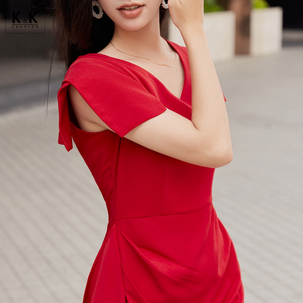 Đầm Dự Tiệc Sang Trọng K&K Fashion KK105-20 Màu Đỏ Dáng Chữ A | BigBuy360 - bigbuy360.vn