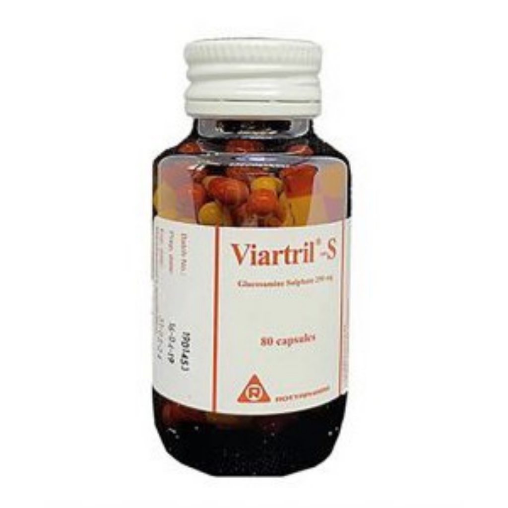 Viartril-S 250 mg Rottapharm của ITALYA bổ khớp,bôi trơn khớp gối lọ 80 viên