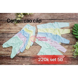 Combo 5 bộ cotton cao cấp cho bé