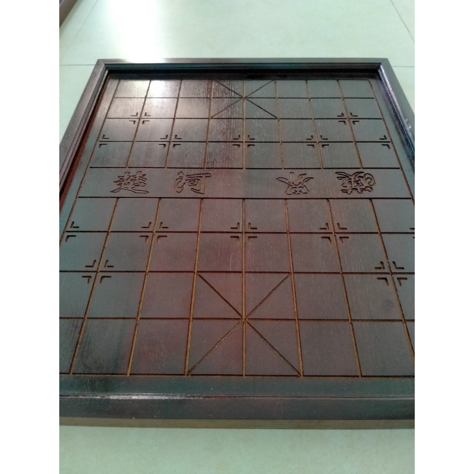 Bàn cờ tướng gỗ sồi đẹp giá rẻ chữ tàu đường sông