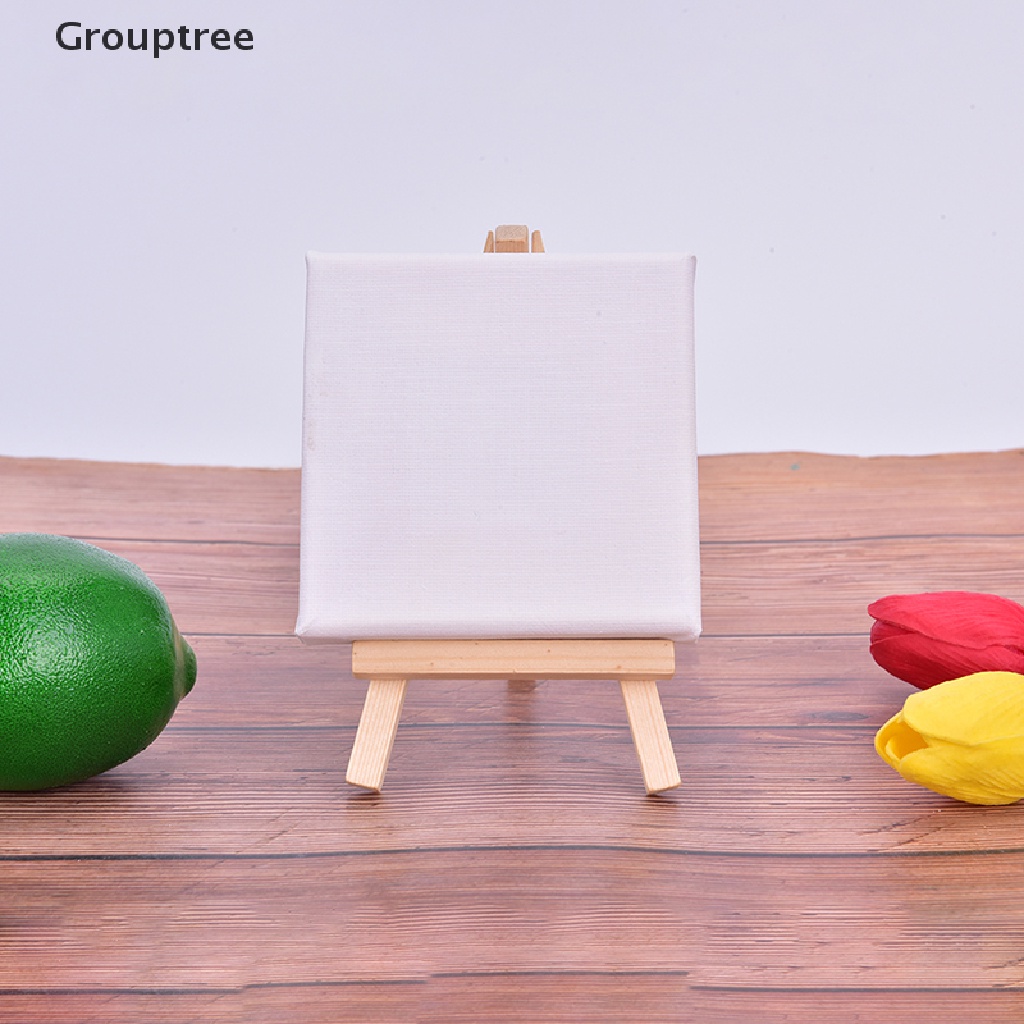 Set khung ảnh và giá đỡ mini bằng vải canvas cỡ 10x10cm cho trẻ em (có bản lẻ)