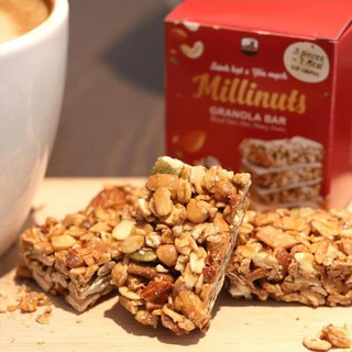 [ Ăn Kiêng ] Combo 03 hộp -Thanh Ngũ Cốc Yến Mạch Millinuts giàu dinh dưỡng từ 6 loại hạt ngũ cốc thượng hạng -30g/hộp.