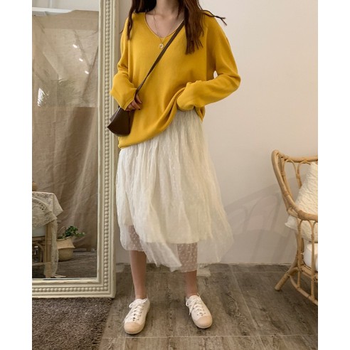 Chân váy ulzzang chấm bi 40-90kg