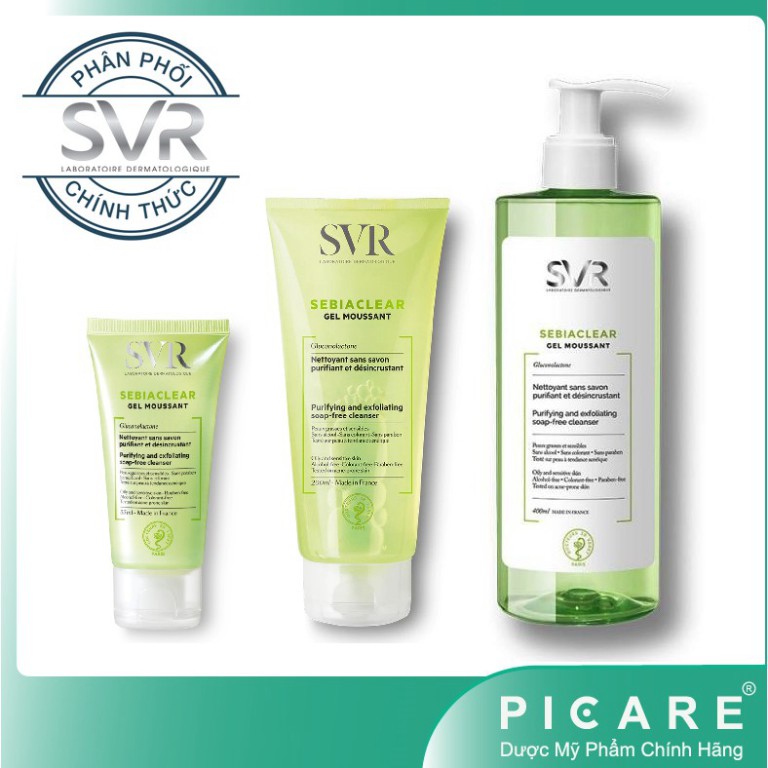 [CHÍNH HÃNG] Gel rửa mặt dành cho da dầu SVR Sebiaclear Moussant 200ml