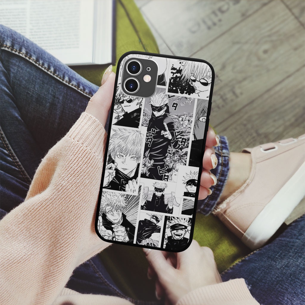Ốp Lưng Gojo satoru collage hình vẽ truyện tranh cho Iphone 5 6 7 8 Plus 11 12 Pro Max X Xr PAP20210973