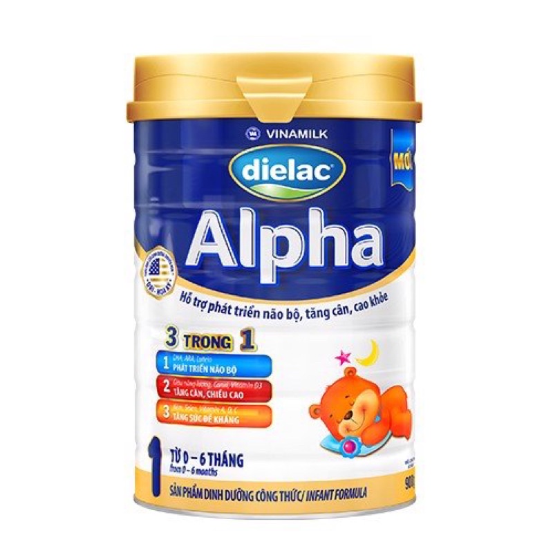 Sữa Bột Dielac Alpha Thường Đủ Số 1,2,3,4 lon 900g và 1,5kg [ date mới nhất]