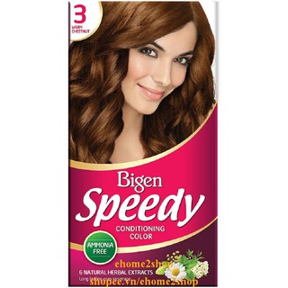 Thuốc Nhuộm Tóc Số 3 Nâu Hạt Dẻ Ánh Đỏ Bigen Conditioning Color shopee.vn/ehome2shop.