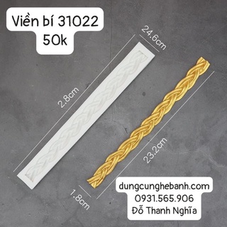 Khuôn silicone 4d viền bí đan sợi