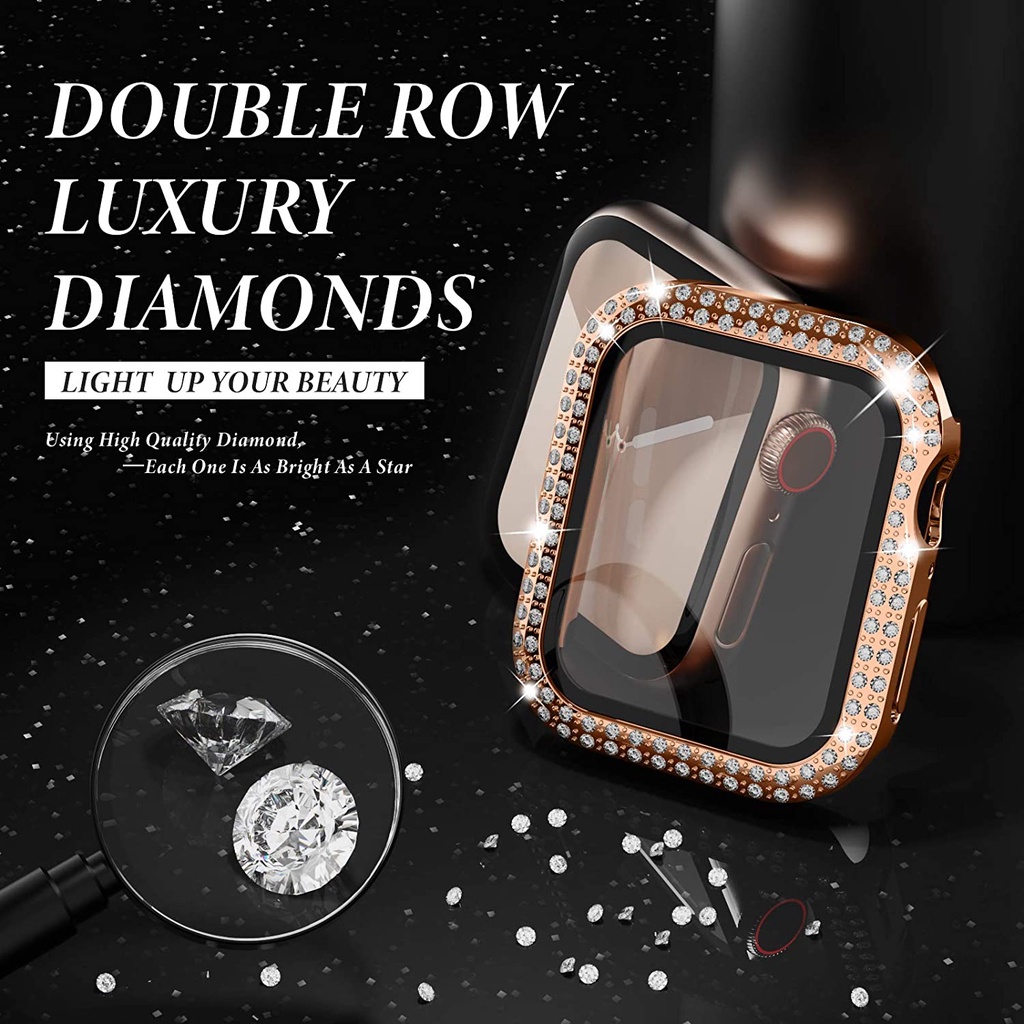 Vỏ PC Cứng Bảo Vệ Đồng Hồ Apple 38mm 40mm 42mm 44mm 41mm 45mm iWatch Series 7 6 5 4 3 2 1Smart Watch T500 T500 Plus Y68