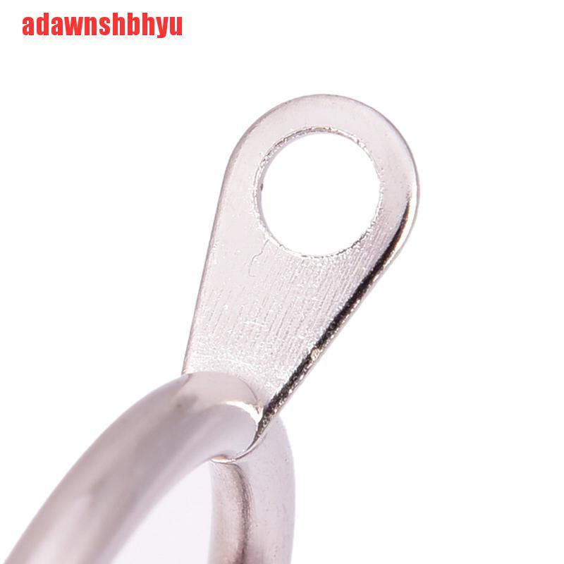 [adawnshbhyu]10pcs/lot Silver Shower Curtain Hooks 30mm Metal Hanging Ring Curtain Rod Clips
