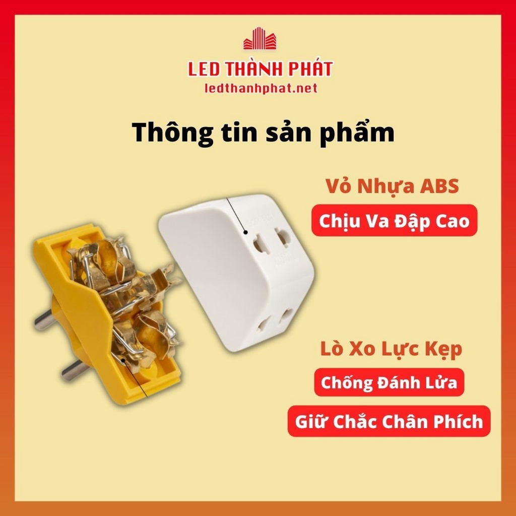 Ổ chia điện thông minh 3 ổ cắm SOPOKA P11 , Ổ cắm chuyển đổi đa năng chịu tải cao 2200W bảo hành chính hãng