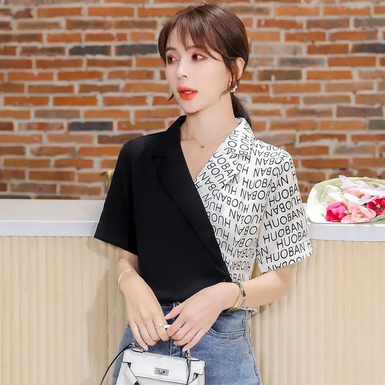 Áo Sơ Mi Ngắn Tay Thời Trang Mùa Hè Phong Cách Hàn Quốc 2022 Dành Cho Nữ