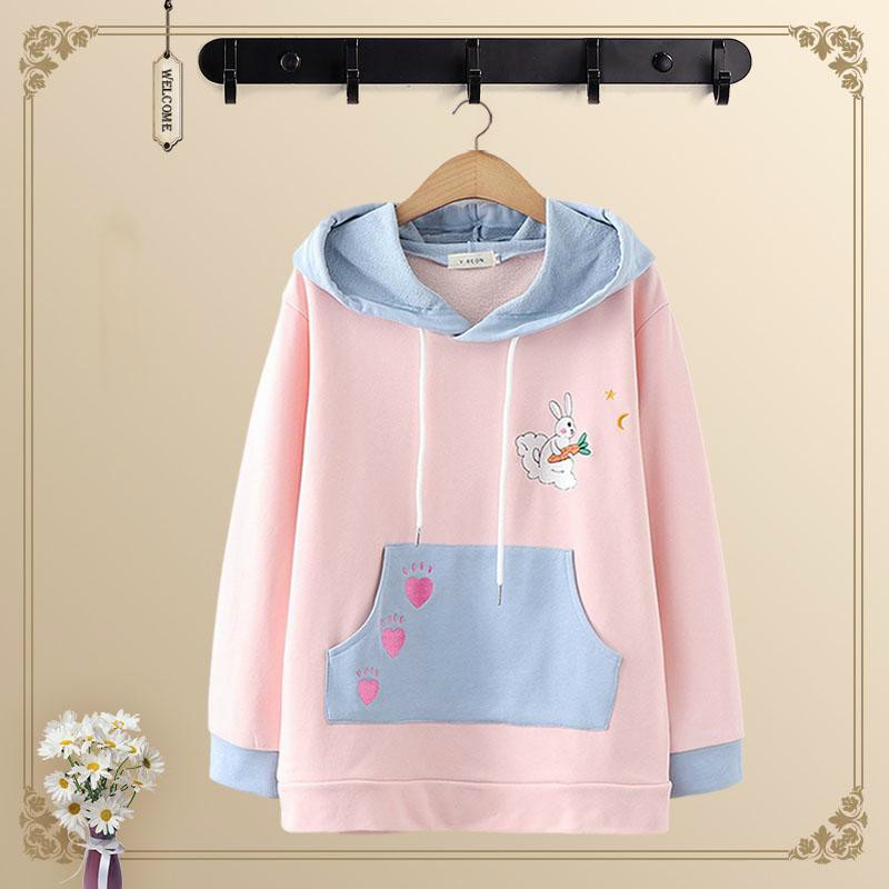 Áo Khoác, Áo Khoác HOODIE Thỏ Con Ôm Cà Rốt Cute Chất Vải Cao Cấp Năng Động Trẻ Trung Thời Trang || Hany Shop