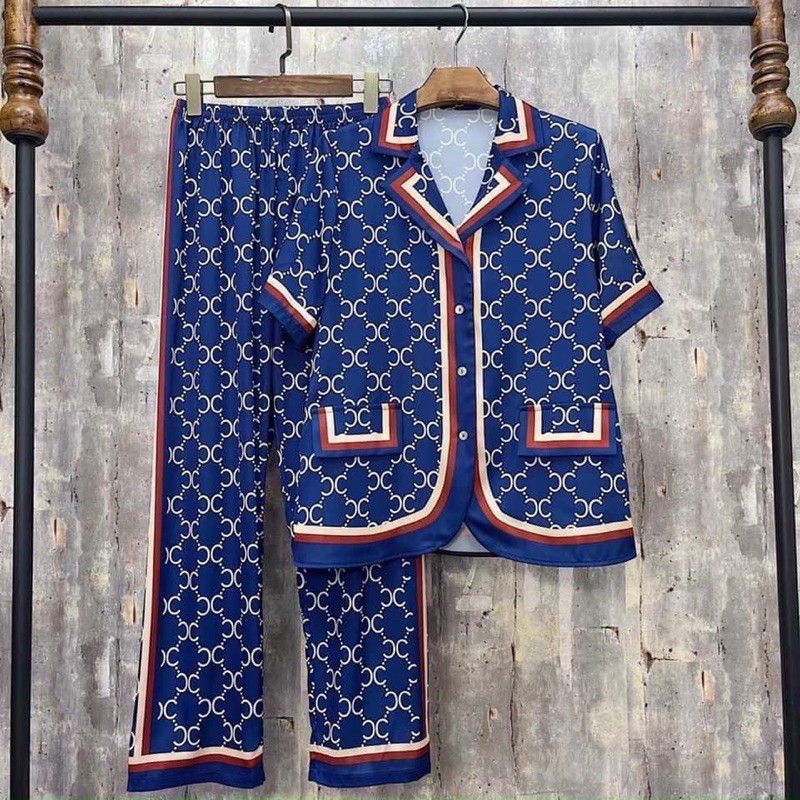 Siêu phẩm HOT thời đại - Set PIZAMA cao cấp sang chảnh G U C C I phối, Chất liệu latin bao mịn đẹp