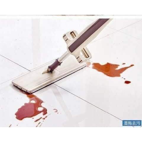 Chổi lau nhà tự vắt thông minh xoay 360 độ tặng kèm 2 bông lau thay thế