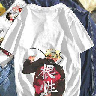 Áo thun naruto và sasuke in nhiệt, chất vải mịn