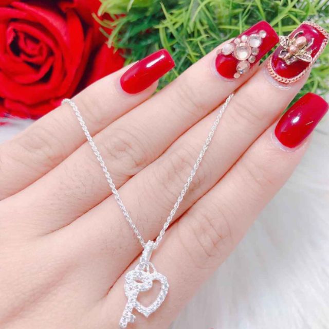 [Mã FAJGT8 giảm 15% đơn 99K] Dây chuyền mặt tim bạc ta