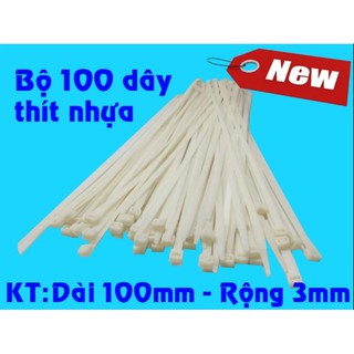 Bộ 100 dây rút nhựa siêu chắc kích thước 100mmx3mm
